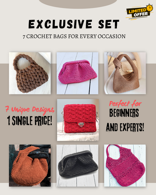 EXCLUSIVE SET | 7 Crochet Bags